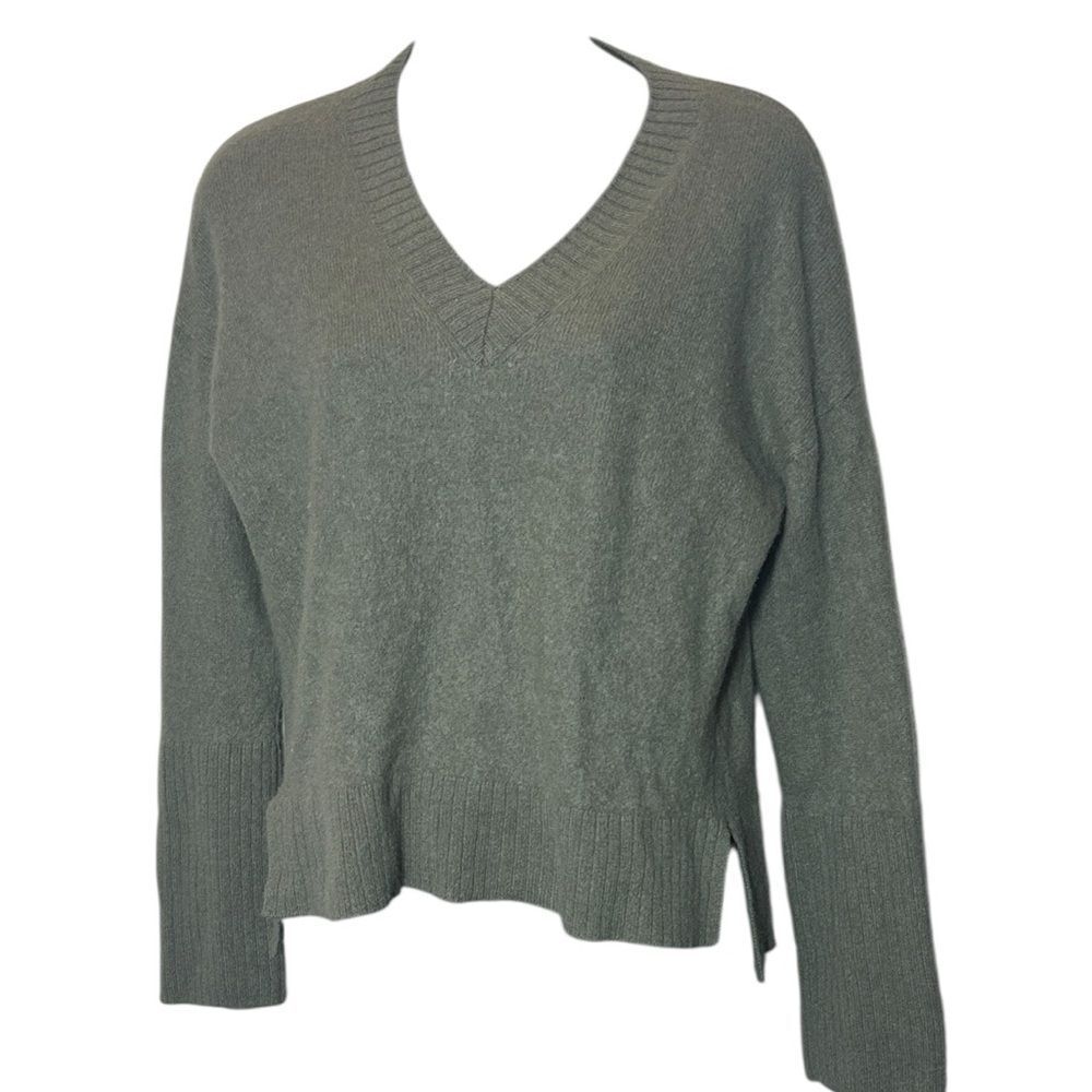 Alashan women’s one size green pullover 100%‎ cashmere sweater long back